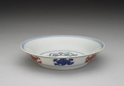 图片[3]-Dish with formal ju-i design inside and ling-chih fungus sprigs outside, Chia-ching reign (1522-1566), Ming dynasty-China Archive